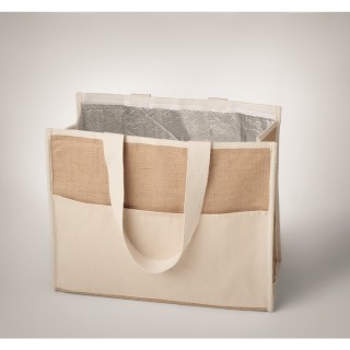 Bolsa nevera Canvas y yute publicitaria